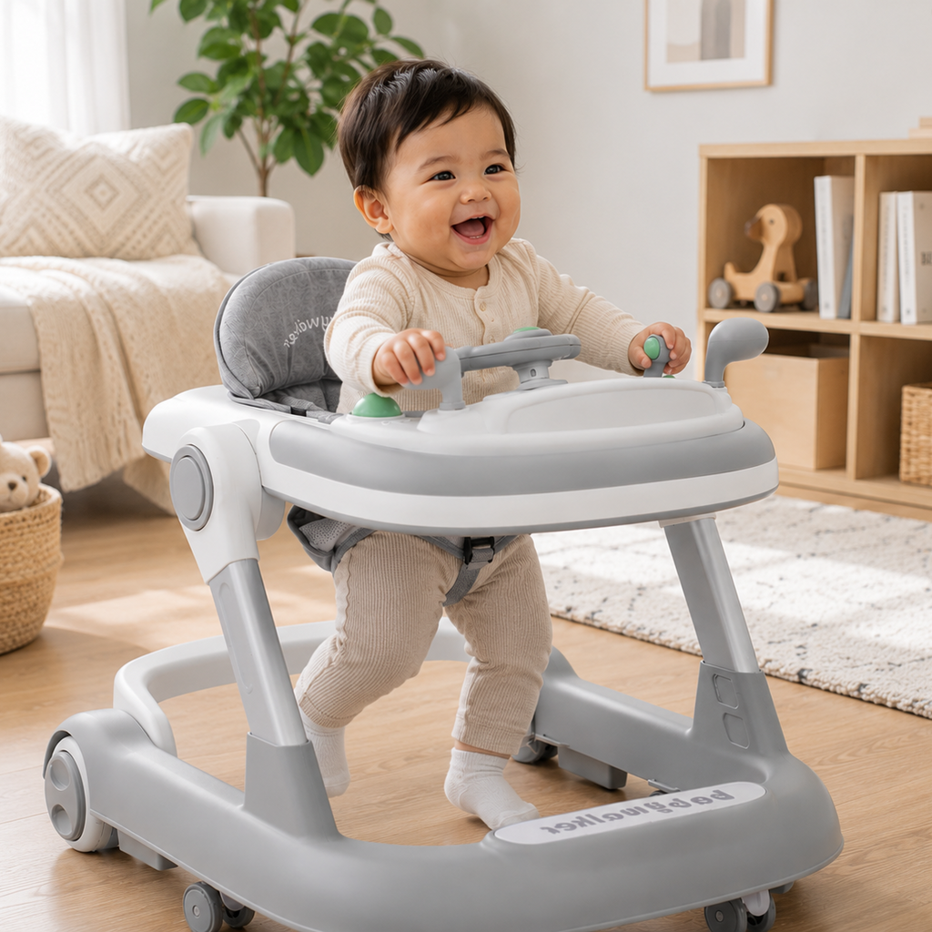 Adjustable 2-in-1 Convertable Baby Activity Push Walker