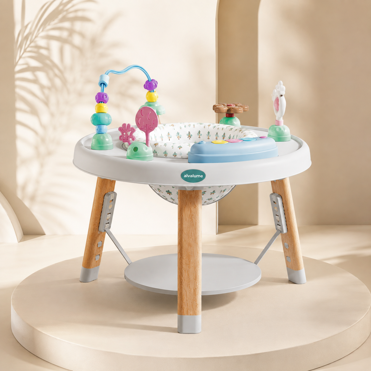 4-in-1 Montessori Baby Bouncer Activity Center