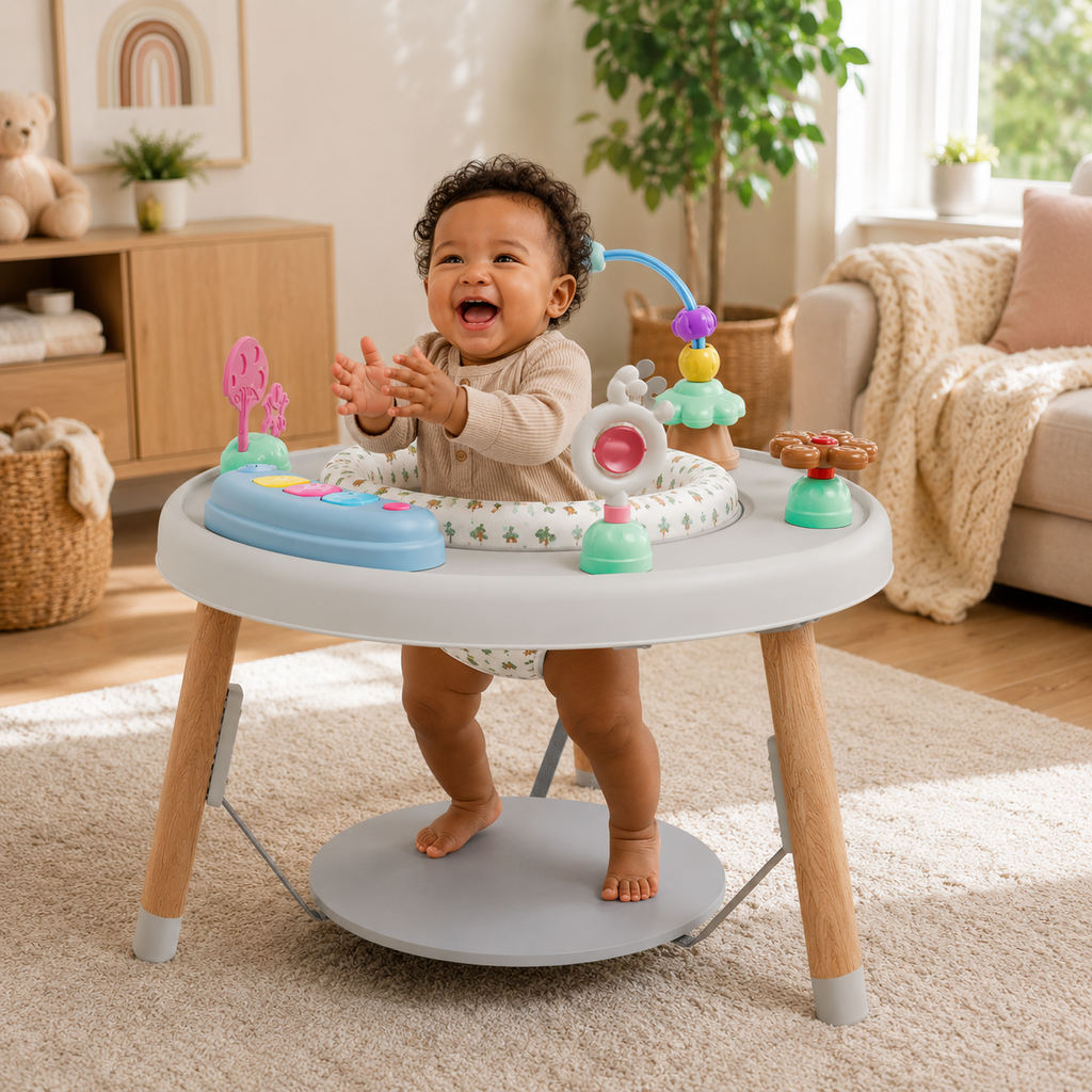 4-in-1 Montessori Baby Bouncer Activity Center