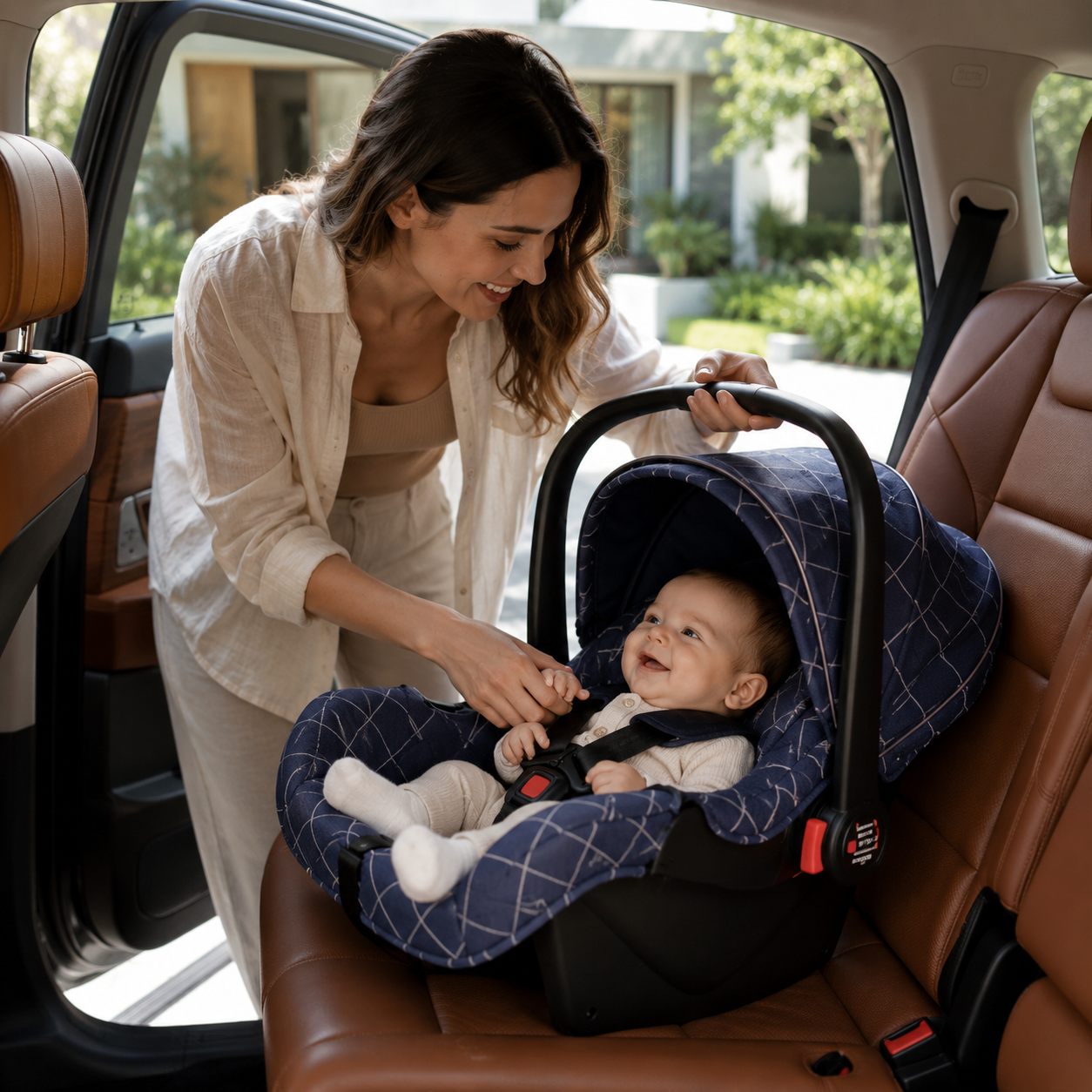 Multifunctional 3-in-1 foldable luxury stroller