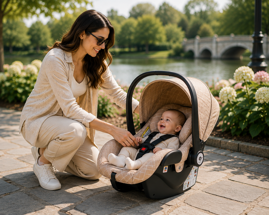 Multifunctional 3-in-1 foldable luxury stroller