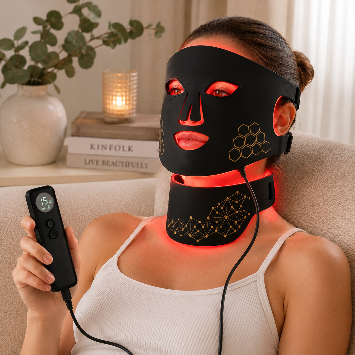 Infrared LED Red Light Therapy Anti-Aging Face Mask