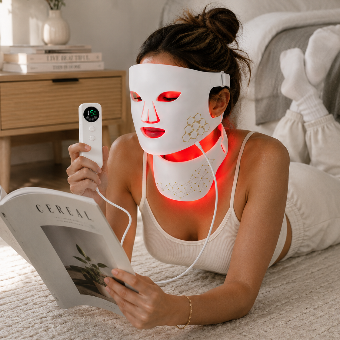 Infrared LED Red Light Therapy Anti-Aging Face Mask