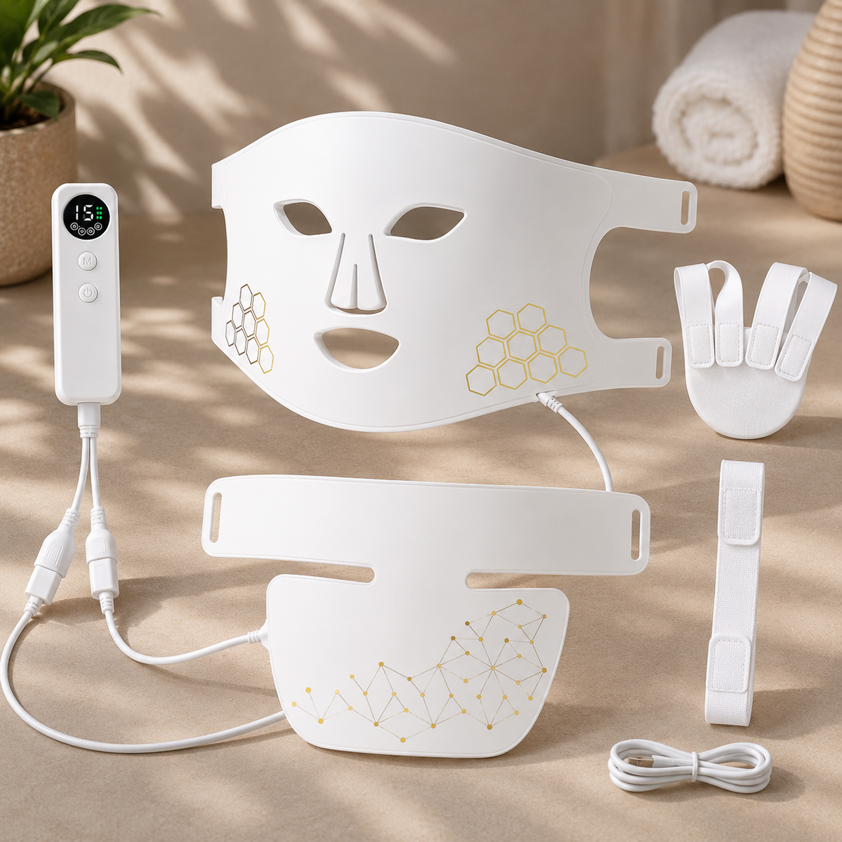 Infrared LED Red Light Therapy Anti-Aging Face Mask