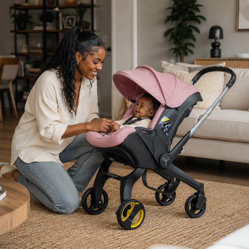 4-in-1 Ergonomic Baby Stroller & Detachable Car seat