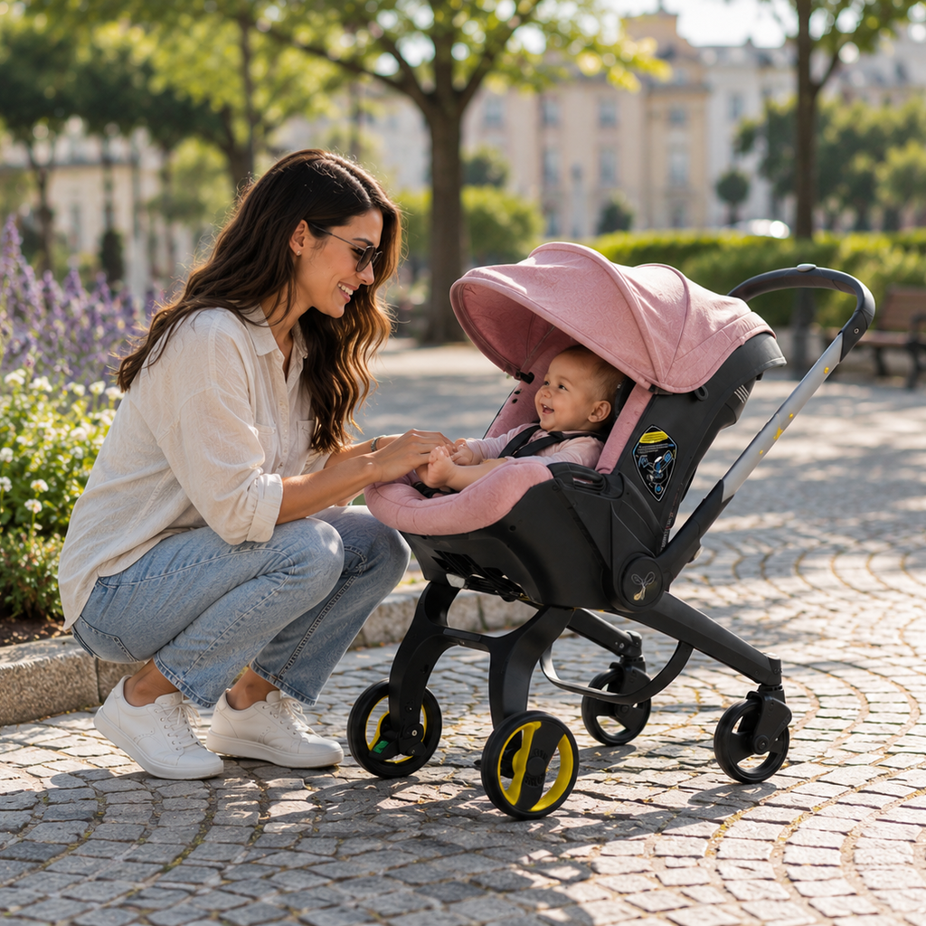 4-in-1 Ergonomic Baby Stroller & Detachable Car seat