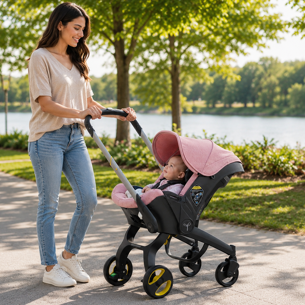 4-in-1 Ergonomic Baby Stroller & Detachable Car seat