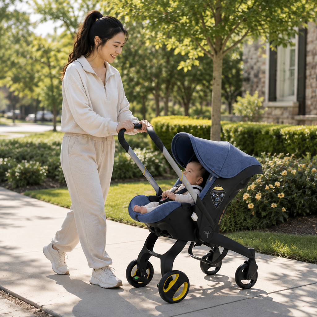 4-in-1 Ergonomic Baby Stroller & Detachable Car seat