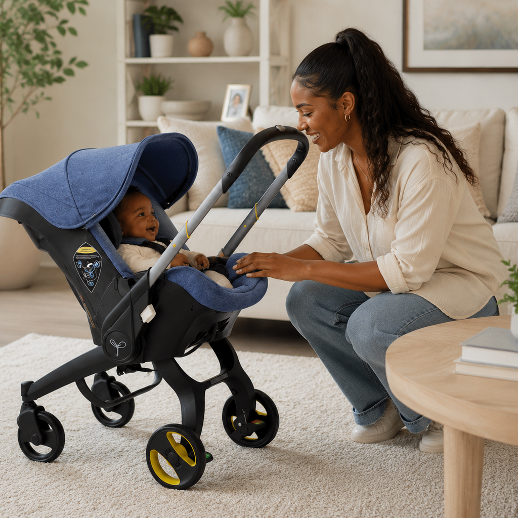 4-in-1 Ergonomic Baby Stroller & Detachable Car seat