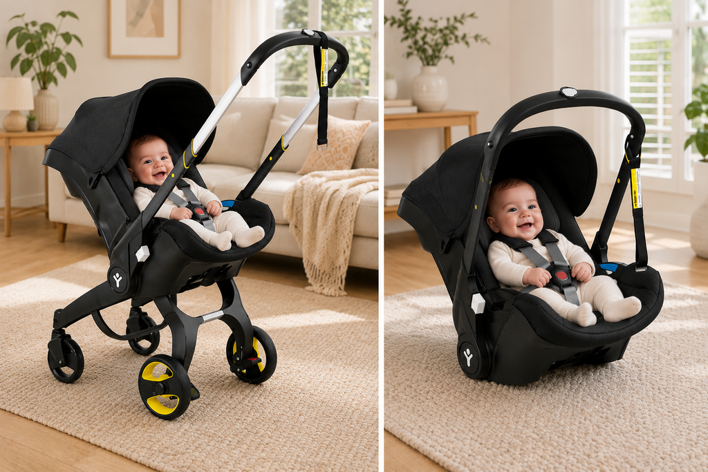 4-in-1 Ergonomic Baby Stroller & Detachable Car seat
