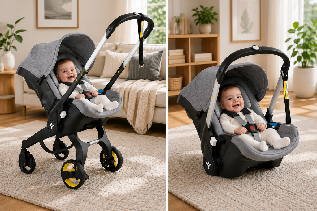 4-in-1 Ergonomic Baby Stroller & Detachable Car seat