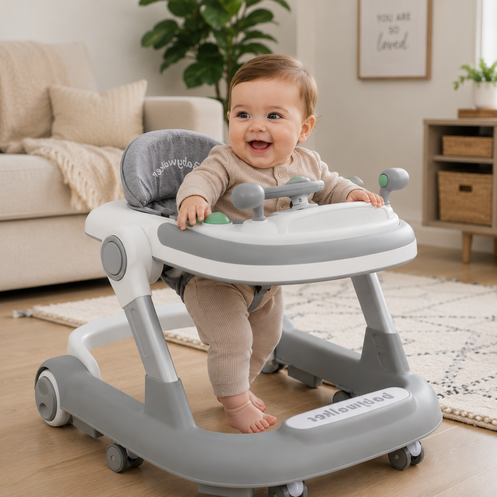 Adjustable 2-in-1 Convertable Baby Activity Push Walker
