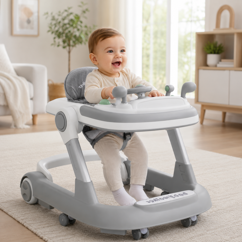 Adjustable 2-in-1 Convertable Baby Activity Push Walker