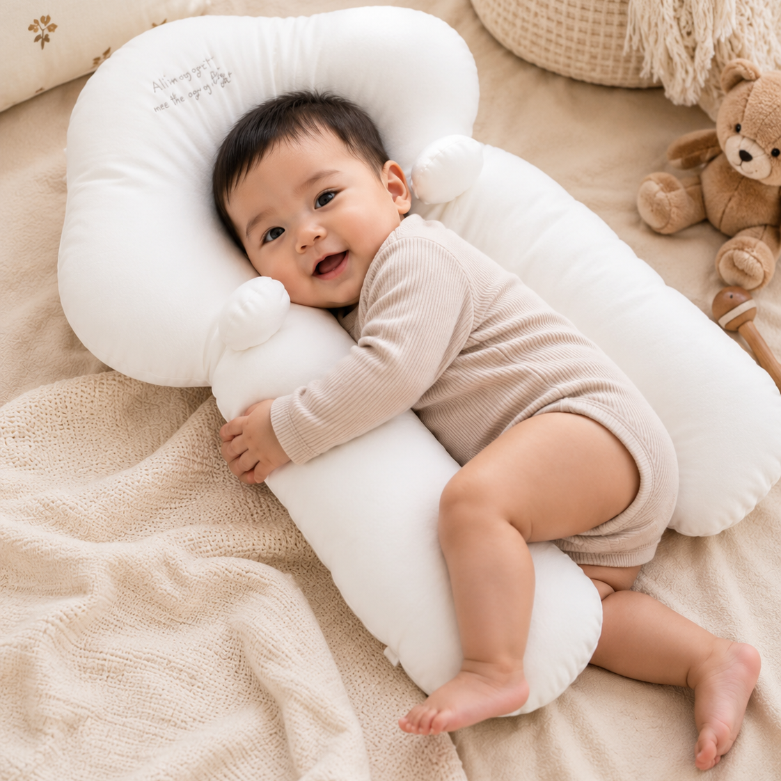 Ergonomic Huggable Baby Sleep Aid Pillow
