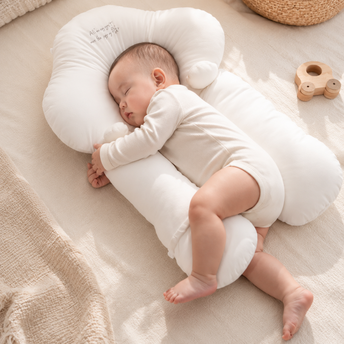 Ergonomic Huggable Baby Sleep Aid Pillow