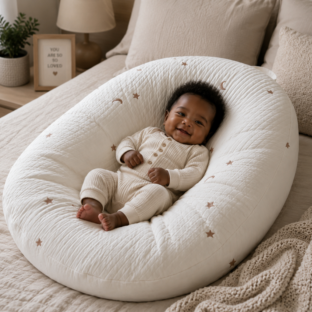 Ergonomic Cotton Baby Nest Lounger