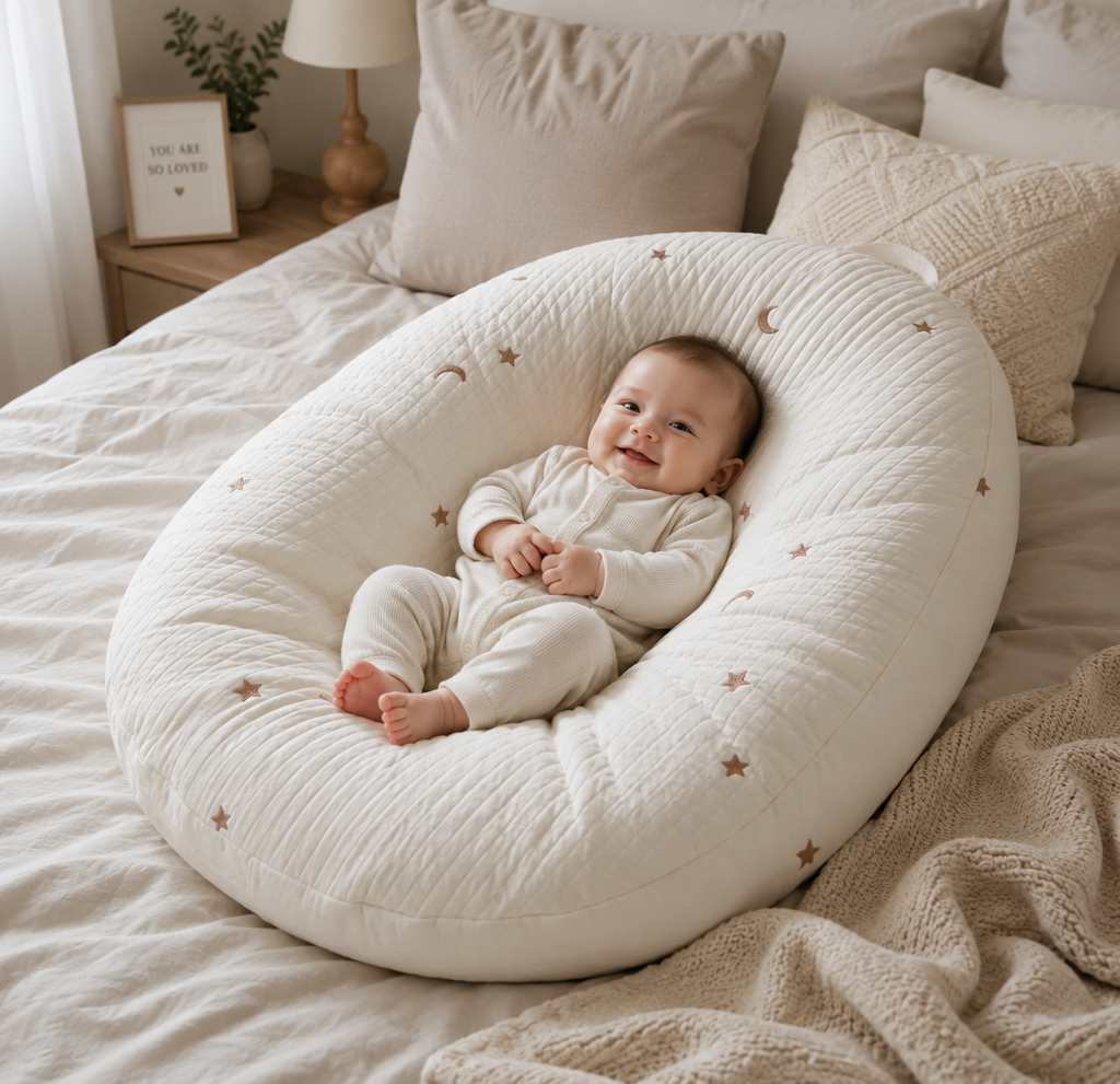 Ergonomic Cotton Baby Nest Lounger