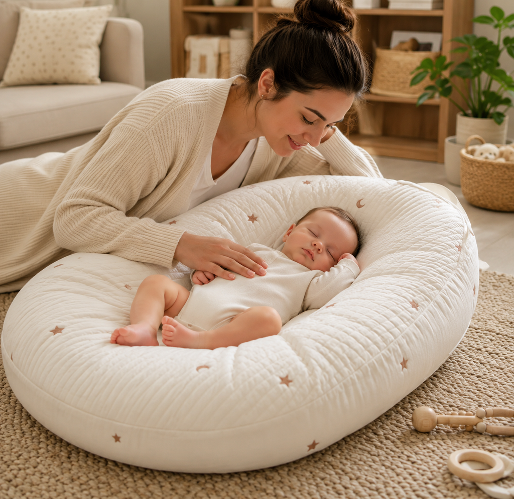Ergonomic Cotton Baby Nest Lounger