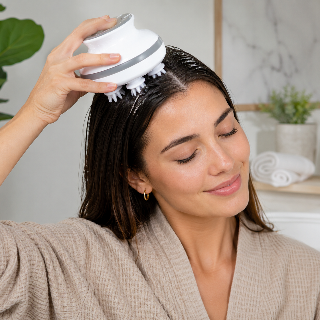 2-in-1 Electric Waterproof Scalp Massager