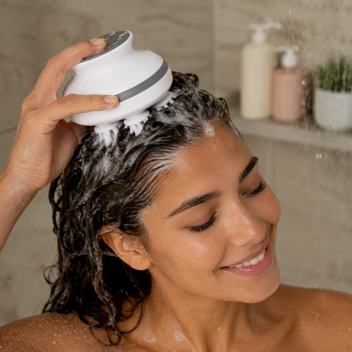 2-in-1 Electric Waterproof Scalp Massager