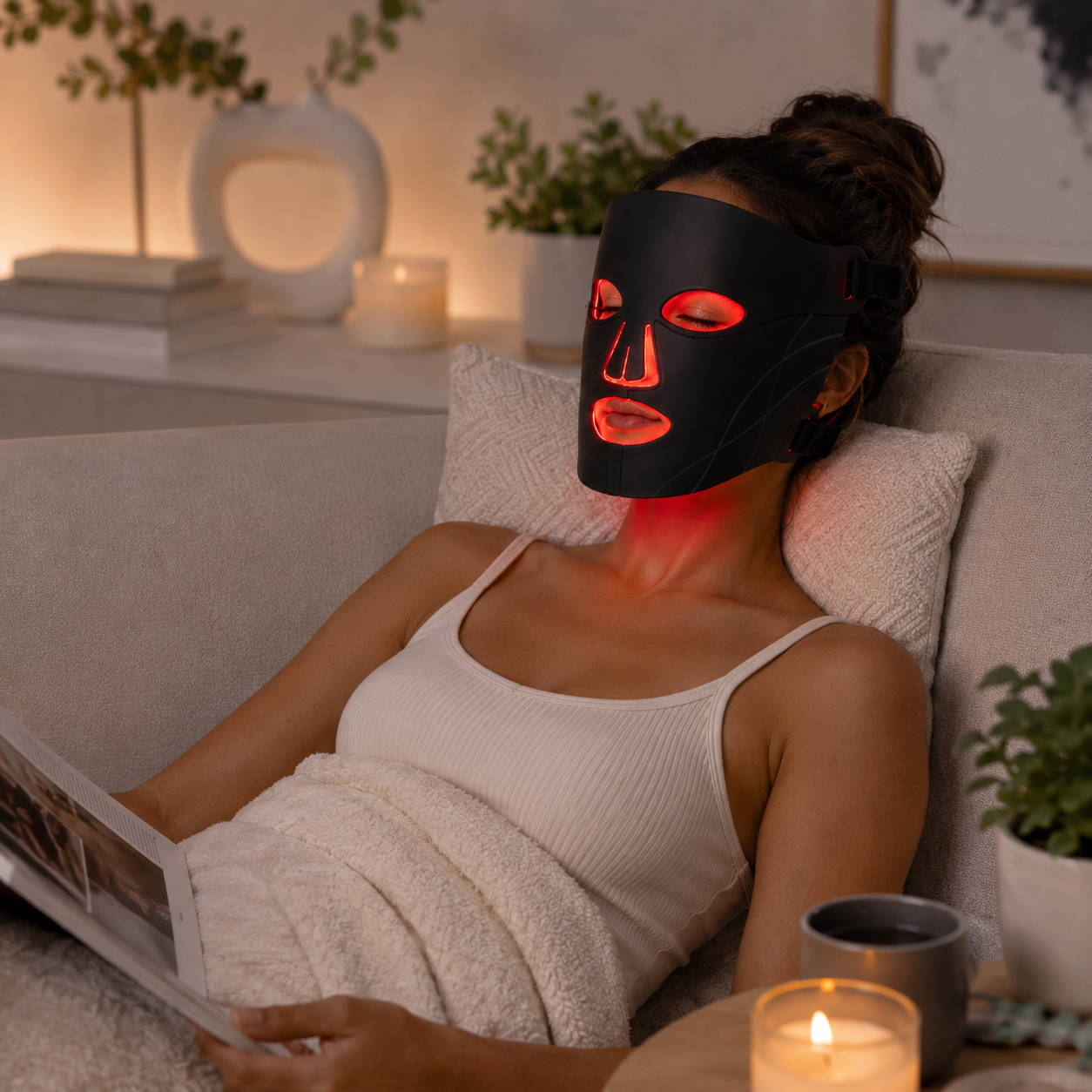 Infrared LED Red Light Therapy Anti-Aging Face Mask