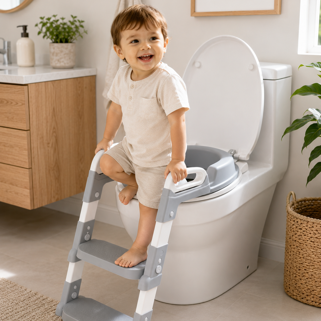 Adjustable Potty Training Step ladder Seat.