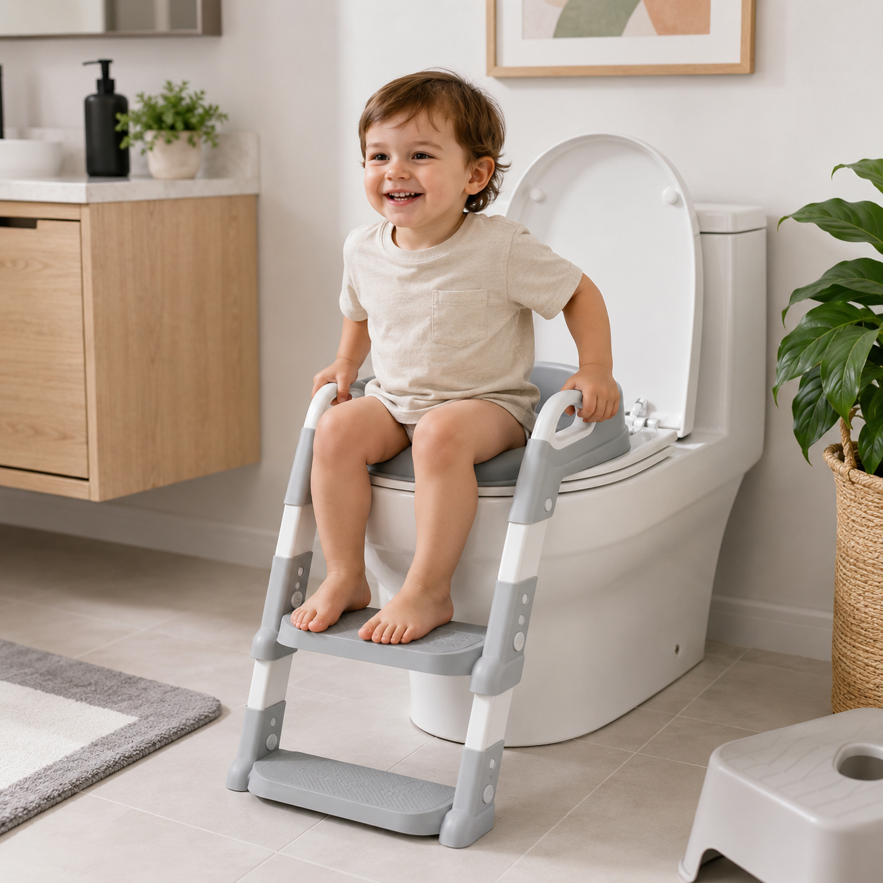 Adjustable Potty Training Step ladder Seat.