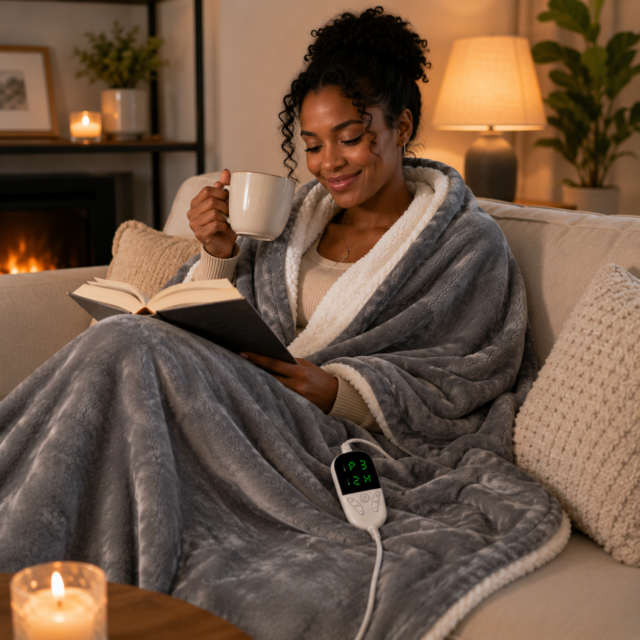 Soft Electric Heated Throw Blanket