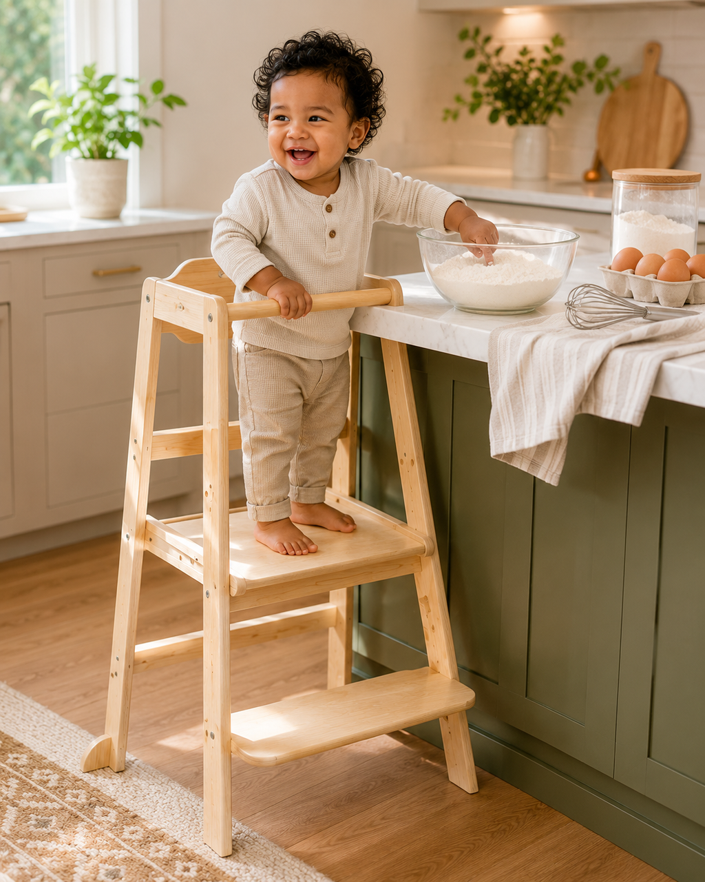 Montessori foldable toddler tower