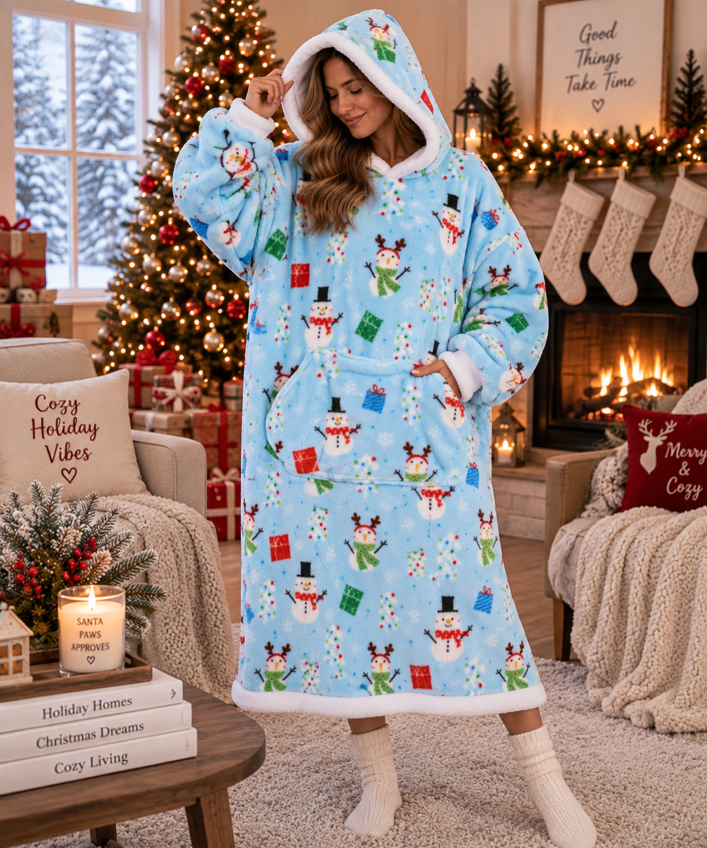 Oversized Christmas Blanket Hoodie