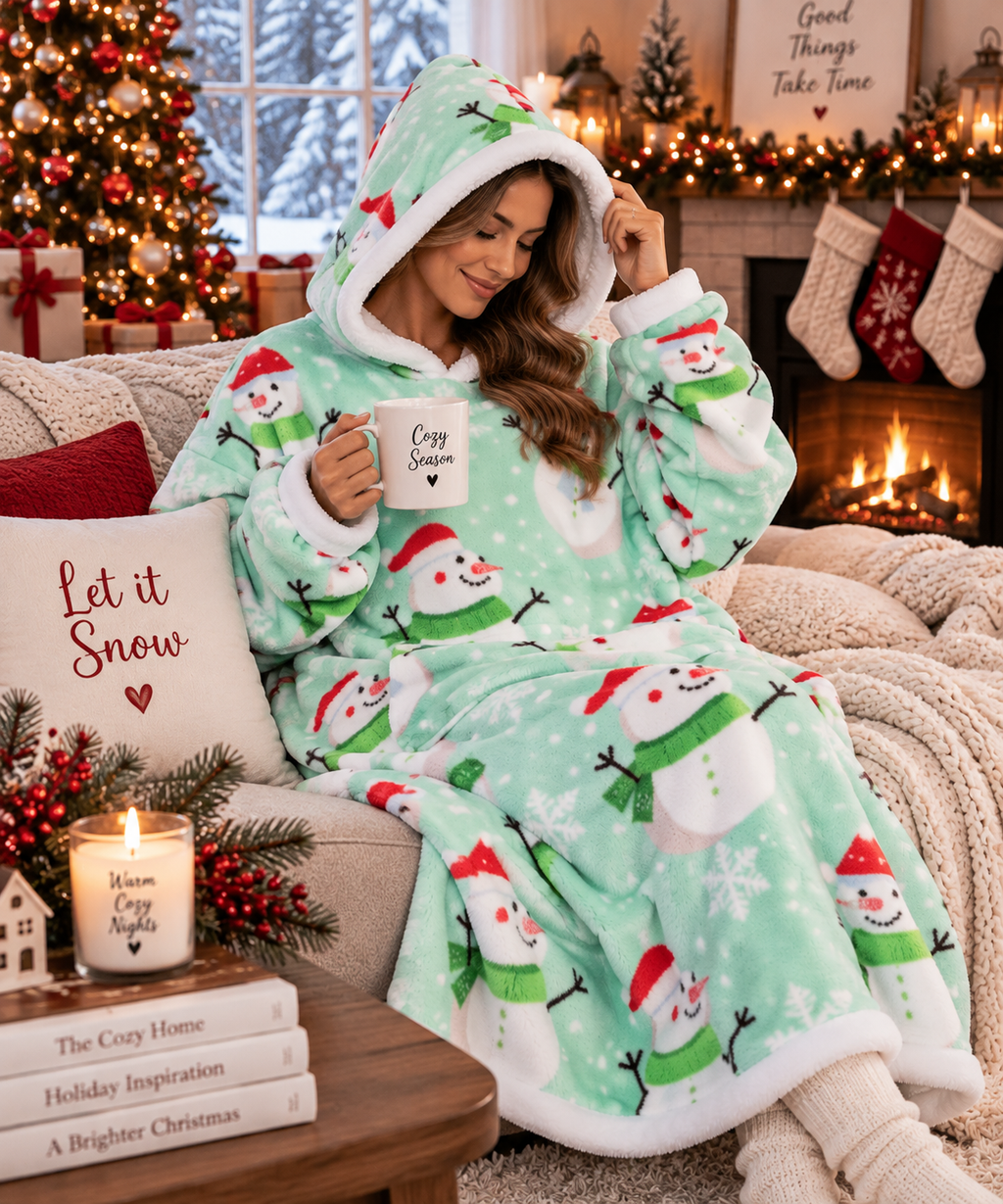 Oversized Christmas Blanket Hoodie