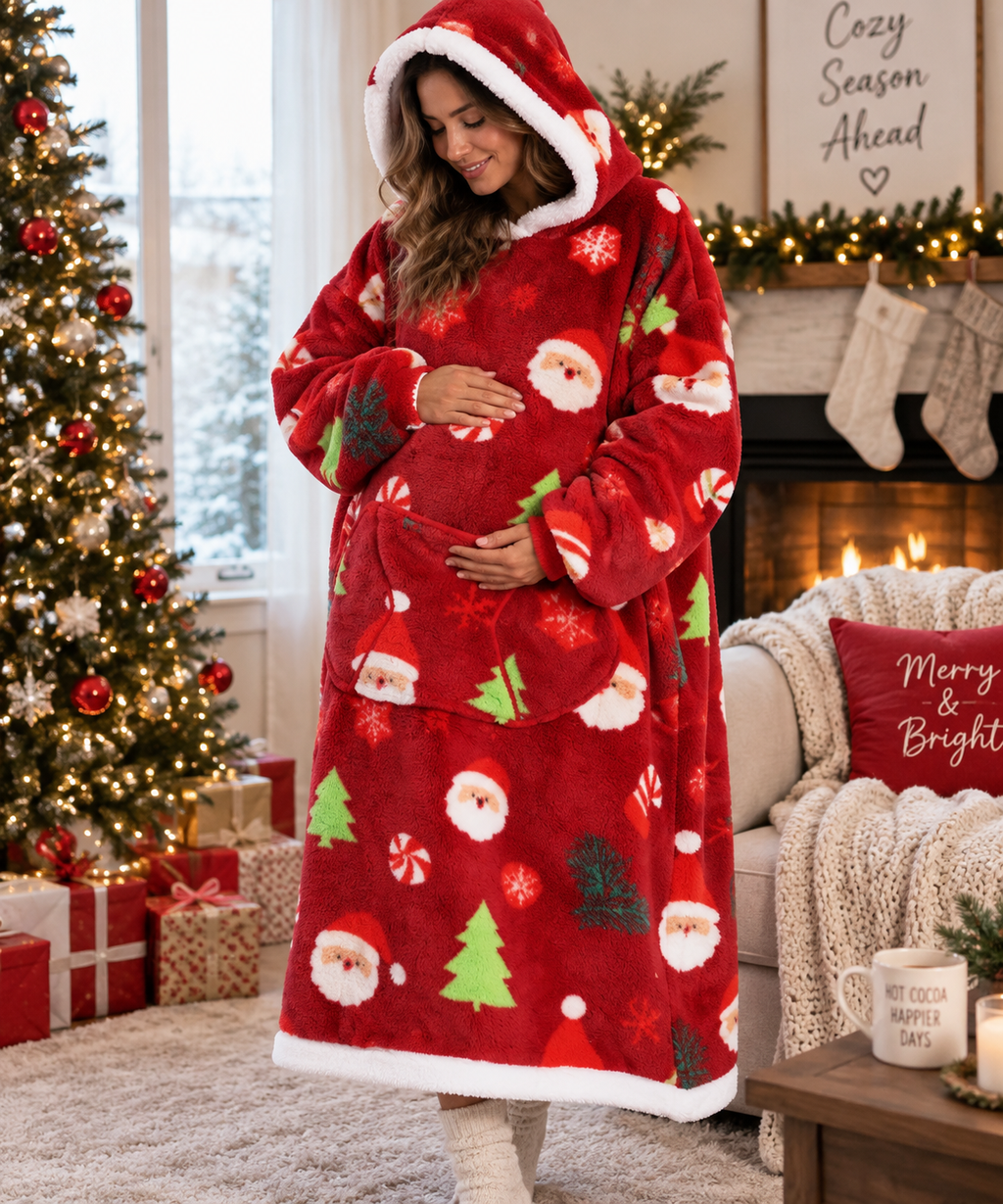 Oversized Christmas Blanket Hoodie