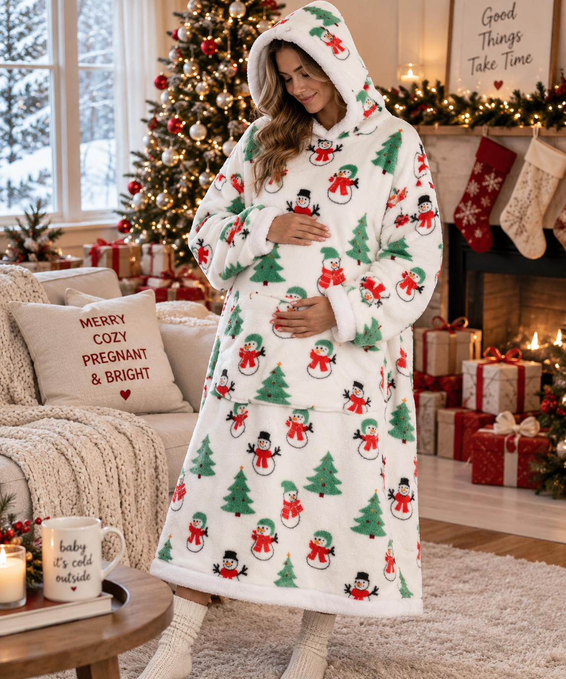 Oversized Christmas Blanket Hoodie