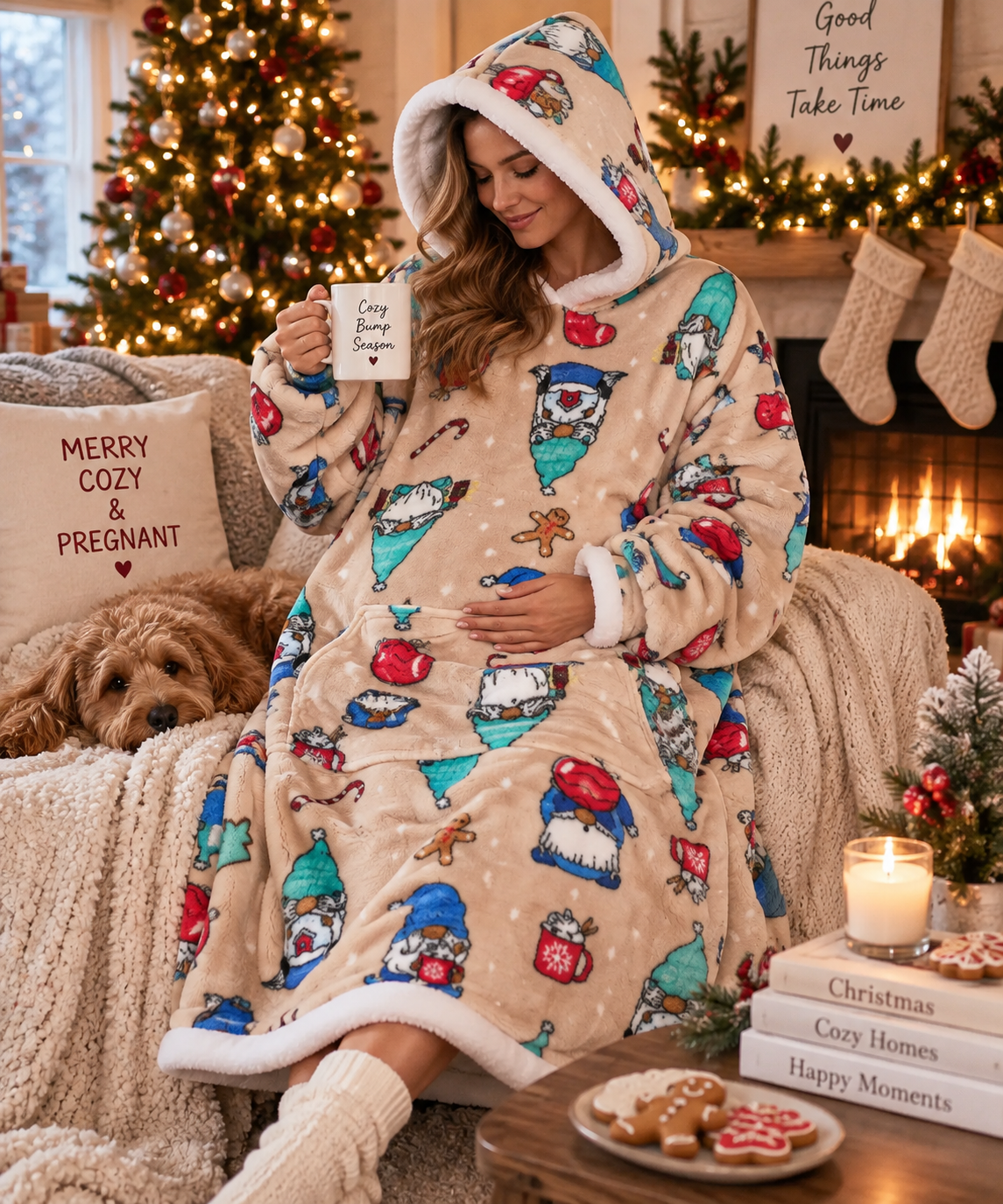 Oversized Christmas Blanket Hoodie