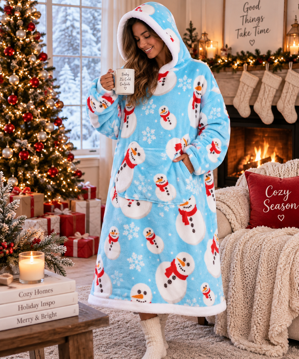 Oversized Christmas Blanket Hoodie