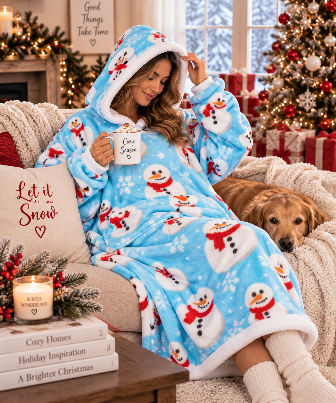 Oversized Christmas Blanket Hoodie