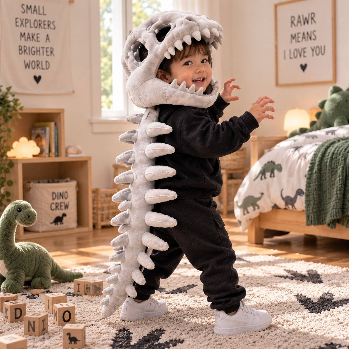 Dino Skeleton Plush Costume