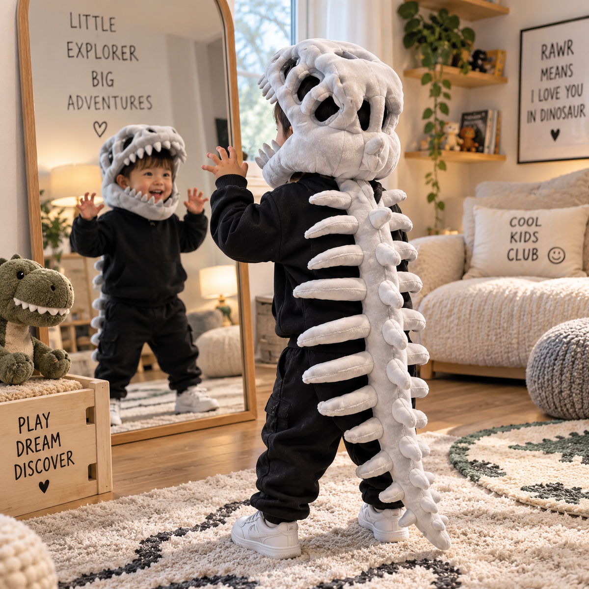 Dino Skeleton Plush Costume