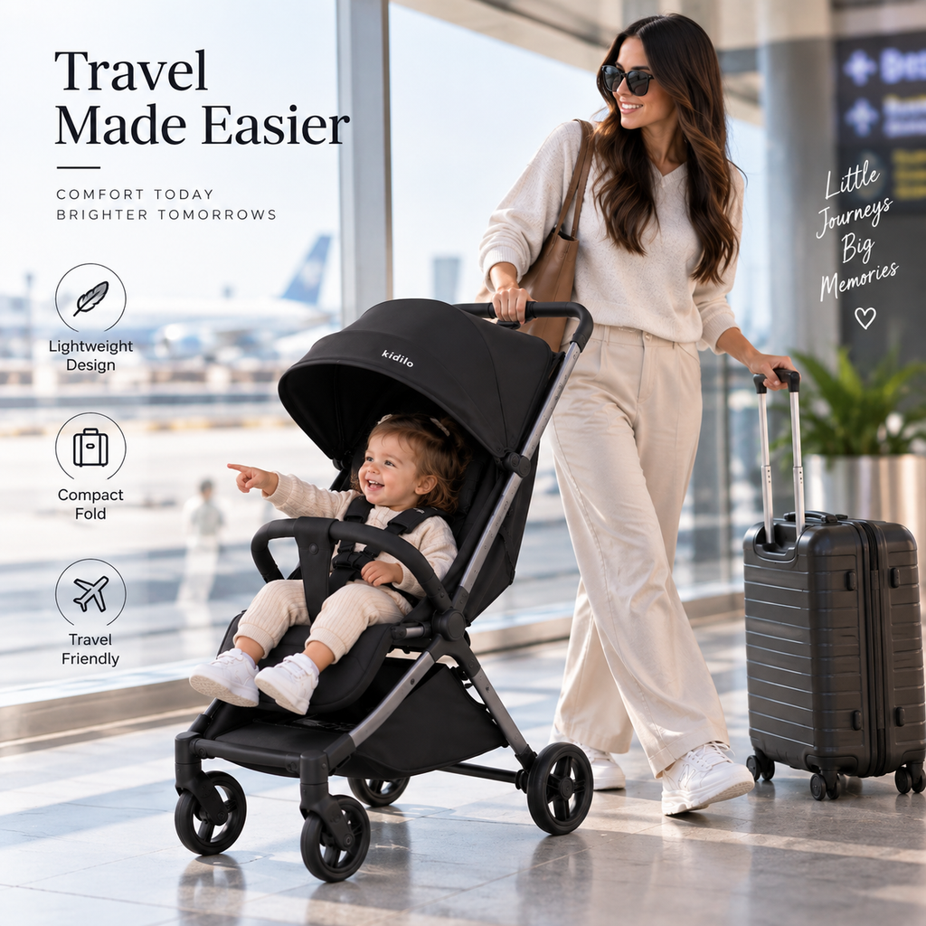 2-in-1 Foldable Lightweight Baby Stroller