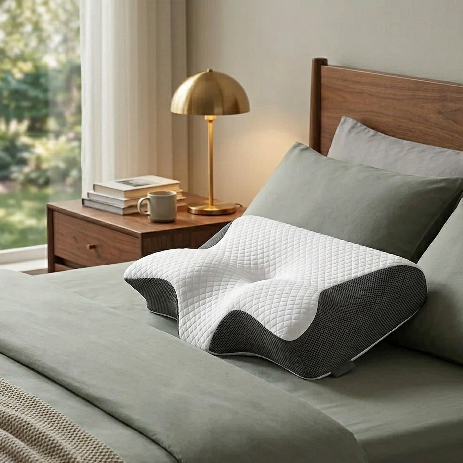 Ergonomic Cervical Memory Foam Neck Pillow